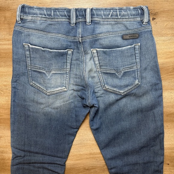 Diesel Jogg Jeans Men 32 Blue Tepphar-NE Slim Carrot Stretch Distressed 0800E - Picture 4 of 15